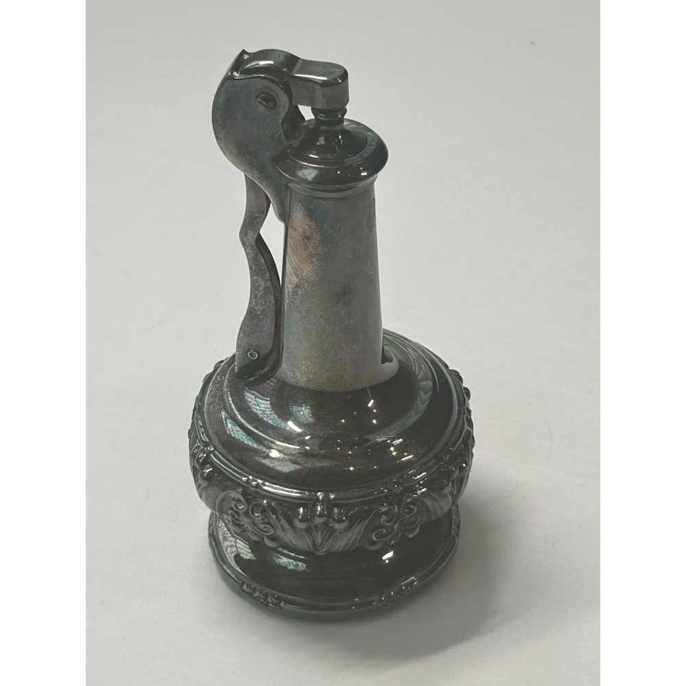 Ronson Decanter Table Lighter Vintage OS Silver Ornate Art Deco